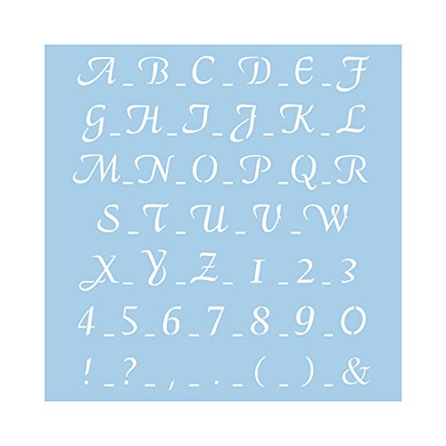 RAYHER 3836500, Schablone, 30 x 30 cm, SB-Btl. 1 Stück, Klassische Schrift 2