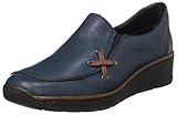 Befestigung: Slip-on Rieker Damen 53783 Slipper, Blau (pazifik/brandy/pazifik), 40 EU
