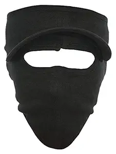 Gajraj Unisex Cotton Anti Pollution Full Face Mask with Visor (Black)