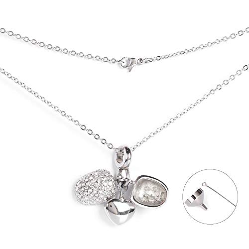 Hffheer Collana di Cane urna per Cenere Cuore Modello commemorativo Pet Cenere Cenere Cane Ceneri Keepsake Medaglione per Le Donne