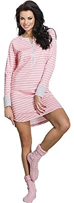 Merry Style Chemise de Nuit Robe Nuisette Lingerie Vêtements Femme 1188 (Saumon-2A, XL)