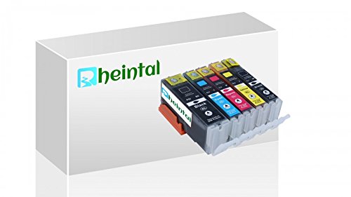 Rheintal - 5 XL Ersatz Chip Patronen kompatibel zu Canon PGI-570 PGBK XL Schwarz, CLI-571BK XL Foto-Schwarz, CLI-571C XL Cyan, CLI-571M XL Magenta, CLI-571Y XL Gelb