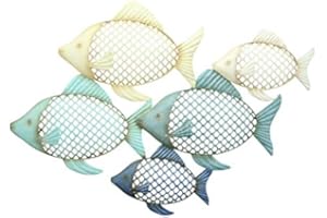 khevga Cuadro decorativo 3D con diseño de peces (67 x 46 cm)