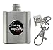 Price comparison product image 1StopShops Black I Love My Step Daddy Metal Miniature Flask Keyring