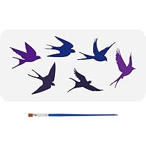 FINGERINSPIRE Stencil per pittura con aquila azteca, 21 x 29,7 cm, stencil per pittura con