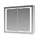 Produktbild Eurosan 2-türiger Spiegelschrank, Integrierte LED-Frontbeleuchtung, Breite 80 cm, Weiß, London, L80