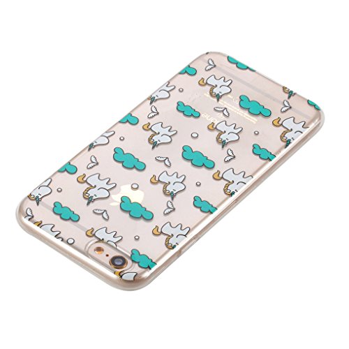 Yidaxing Funda iPhone 6  Carcasa de Silicona Transparente Funda TPU Gel Carcasa Ultra Delgado Suave Funda Protectora Ligera Carcasa Blanda Flexible Caja Anti Rasgu  os Anti Choque con dise  o   nico -Unicornio
