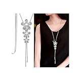 Shining Diva Fashion Jewellery Pendants for Girls with Long Chain Pendent Party Necklace for Women & Girls(Silver)(9269np)