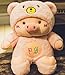Produktbild HYXGG Piggy Plüschtier Schwein Schwein Puppe Puppe Nettes Bett Schlafkissen Puppe Puppe Rosa Hut Schwein 40Cm