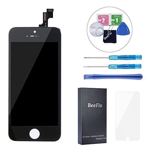 Meilleur FR BeeFix Ecran LCD Display Pour iPhone 5S Tactile de Remplacement Complet Avec Qutils de Réparation (NO POUR iPhone 5/5C/SE) 