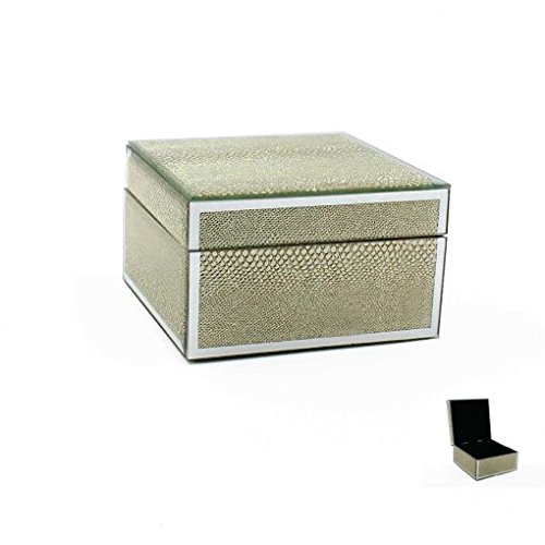 Preisvergleich Produktbild Lesser & Pavey Spiegel Schlangenleder Schmuckkästchen