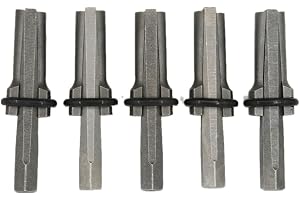 INF Paket med 5 drivkilar för klyvning av stenar 18 mm, för granit, marmor och betong, stenkilar för klyvning av stenar, krom/vanadinlegerat stål, 10,5 × 1,8 cm