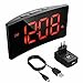 Produktbild Digitaler Wecker, PICTEK Digitaluhr, alarm clock, 5"LED-Display, Randlos Kurve, Dimmer, Snooze, 12/24 Stundenanzeige, 3 Alarmtöne mit 2 einstellbare Lautstärke, Naturgeräusche, USB-Stromanschluss(mit Adapter) -Orange