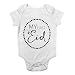 My First Eid Muslim Festival Celebration Cute Boys and Girls Baby Vest Bodysuit (0-3 Months, White)