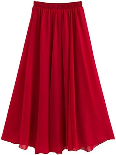 Women's Pleated Retro Maxi Long Skirt