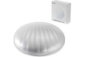 ELMWAY Shell-Design Retainer Case by ELMWAY – Magnetic Closure, Dual-Layer Transparent Shell, Portable Dental Box for Retainers, Aligners, Mouth Guards & Dentures – White