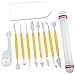 Produktbild SUNJAS 11 Set Modellierwerkzeug Ausstecher Ausstechform Glätter Fondant Torten Kuchen Marzipan Süßigkeiten Backen Kit Deko