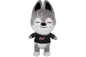 TEXXY Stray Kids Peluche 21cm Skzoo Peluche, Dibujos Animados Anime Niños Callejeros Peluche Skz Peluches Suaves (Wolf Chan)