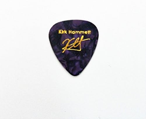 Kirk Hammett bedruckt Autograph Prägung Plektrum Gitarre Plektrum Plektron Guitar Legend Violett/Perle