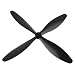 Produktbild sourcingmap® 10cmx8,25cm Schwarz RC Flugzeug 4 Flügel DIY Montageteil Motor Propeller Stütze