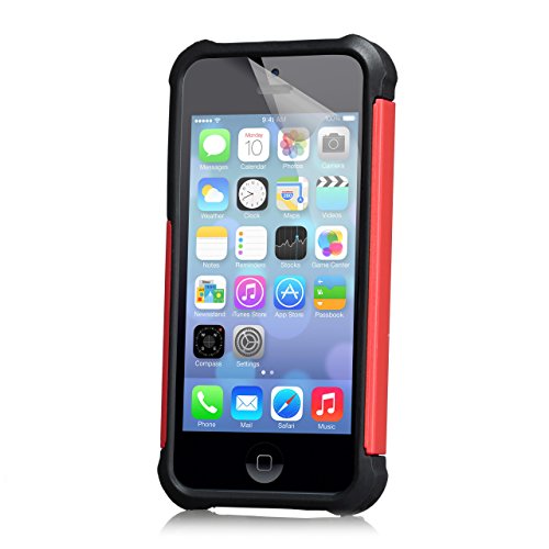 iPhone 4 4S Case by 32nd Shockproof Heavy Duty Defender Tough Shell Cover Suitable for Apple iPhone 4 4S - Red