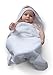 Luxury Organic Cotton Hooded Bath Towel for Baby & Toddler; Large, Thick, Soft, White, Double Sided Terry & Hypoallergenic - an Ideal Gift by Contented Infant