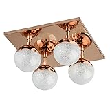 Dezentes Design dieser Deckenleuchte in Kupfer passt sich besonders gut modern gestalteten Wohnbereichen an.