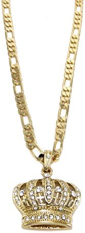 NIDABI MAN Gold Look Lord of London Pendant Chain Necklace 33 cm CS10034G