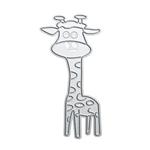 Amazingdeal365 Giraffe Metall Form Schablonen Schneiden DIY Dekor Sammelalbum Karten Buchzeichen Lesezeichen als Geschenk für Freunde Geburtstag Kinder,Kindergarten Hobby Schule Handarbeit Unterricht usw. Ein tolles Geschenk!