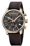 Calvin Klein Herren-Armbanduhr Chronograph Quarz Leder K2G276G3