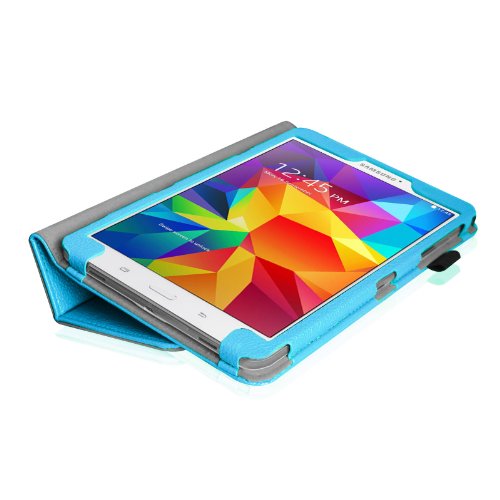 Fintie Samsung Galaxy Tab 4 8.0 Hülle Case – Slim Fit Folio Kunstleder Schutzhülle Cover Tasche mit Ständerfunktion für Samsung Galaxy Tab 4 8.0 SM-T330 SM-T335 (mit Auto Schlaf / Wach Funktion), Blau - 8