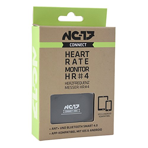 NC-17 Connect HR#4 Brustgurt / Bluetooth 4.0 Pulsgurt mit Sender/ Herzfrequenzmesser BLE 4.0 – IOS – Android – Windows Mobile 8.1 – ANT+ kompatibel / Outdoor-Aktivitäten wie Joggen, Radfahren / einstellbar von XS bis XL / Schwarz - 5