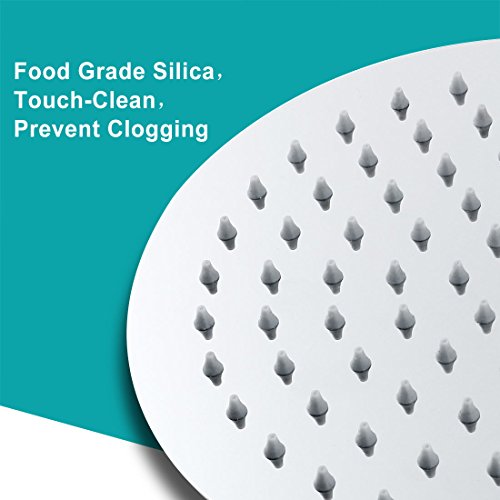 sourcingmap® 8″ 304 Edelstahl Ultra Druck Runde Dusche Kopf Wasser Sparen Regenfall - 3