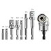 Produktbild JELBO 8 teilig Stecknussadapter Akkuschrauber Stecknuss Adapter Socket Steckschlüssel Nuss Set für Bithalter und Akku Schrauber 1/4", 3/8", and 1/2" Drive 105 °Winkelschrauber Vorsatz Adapter mit 1/4