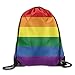Produktbild Rainbow Gay Pride Flag Printed Drawstring Bag Gym Backpack