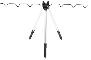Ruiqas Folding Fishing Rods Tripod Stand Telescopic Aluminum Fishing Rod Storage Rack for Sea Beach Bank Fishing