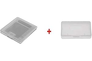 Ruitroliker 10pcs Game Cartridge Case Clear Protection for Gameboy Color GBC & 10pcs Games Case Dust Cover White protecton for Gameboy Advance GBA