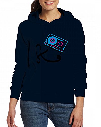 Preisvergleich Produktbild 3D Audio Cassette Womens Hoodie Fleece Custom Sweartshirts