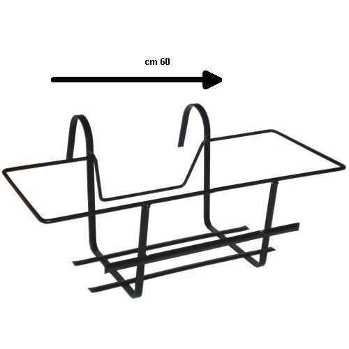 Preisvergleich Produktbild Balkonkastenhalter Sorrento 60 cm in Schmiedeeisen.