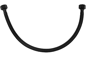 TYCNER 40cm 3/8" x 3/8" Inch BSP Noir Nylon Tressé Tuyau Flexible Robinet Affleurer