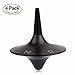 Price comparison product image Pure Copper Spinning Top - Eleoption Spinning Tops Built to Last and Spin Forever -The Perfect Balance between Performance and Beauty - Can be used as a Pendant, Unique Gift - Black (Pack of 4)