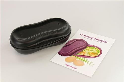 TUPPERWARE Mikrowelle Omelett-Meister schwarz Omlettwunder Eier Mikro mit Rezept 15527 - 5