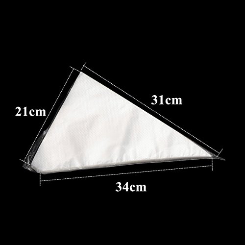 100 Stück Einweg Spritzbeutel für Spritztüllen 31 x 21 x 34 cm Einmal Spritztüten Set Beutel groß Konditorei Einwegspritzbeutel - 2