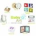 Baby Art Double Print Frame (Taupe & Lime/Plum)