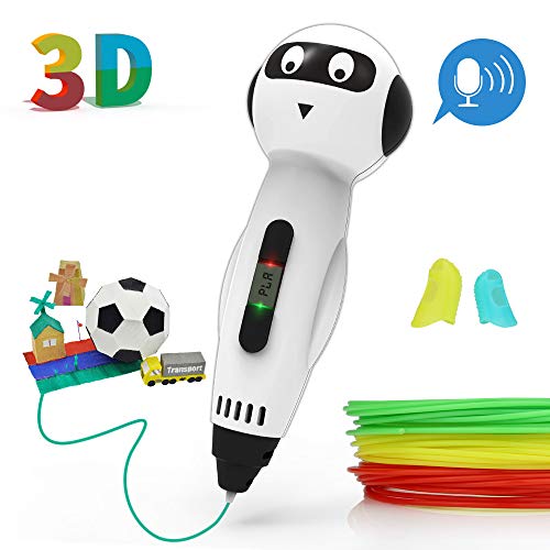 JAMIEWIN 3D Pen for Kids Funny Voice Speaking - 3D Doodler Printing Pens PLA Filament Adult Printer Drawing Creative Pen