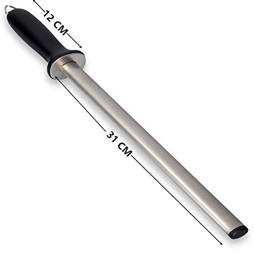 ARCCI 31 cm bester Diamant-Wetzstahl, Messerschärfer für professionelle Köche, Messerschleifstab (12 Zoll) - 2