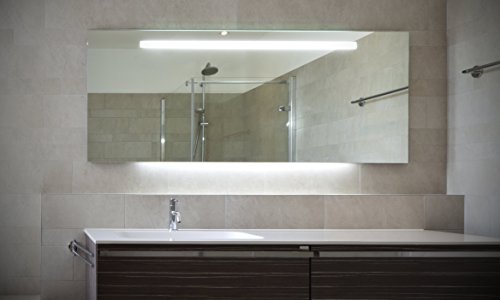 Biella - LED Badspiegel mit Beleuchtung + Waschbeckenbeleuchtung - (B) 140 cm x (H) 80 cm