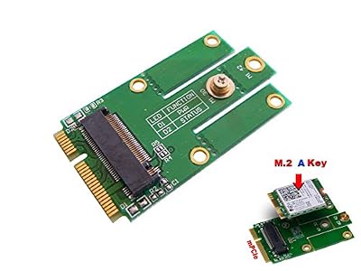 KALEA-INFORMATIQUE © - Adaptateur M.2 (NGFF) vers MiniPCIe (mPCIe) - Pour carte WIFI ou Bluetooth - Compatible Intel 7260NGW