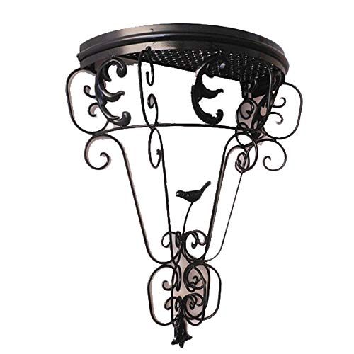 Preisvergleich Produktbild Lin-Garden Pflanzenständer Pflanze Stehen Wandbehang moderner Blumenhalter Metall Pflanztopf Display Halter für Zuhause Blumenregal Pflanztisch (Farbe : Schwarz, Größe : 35 * 18 * 44cm)