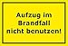Produktbild Melis Folienwerkstatt Schild - Aufzug Brandfall - 60x40cm | 3mm Hartschaum – S00085-C - 20 Varianten